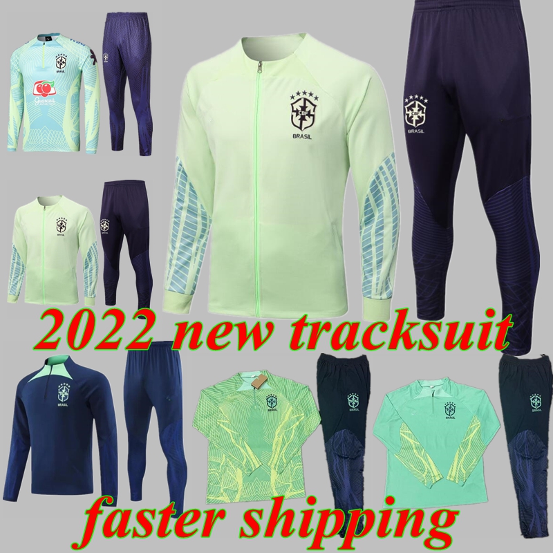 

2022 brasilS soccer jersey Camiseta tracksuit and long sleeve zipper PAQUETA BRAZILS NERES COUTINHO football shirt JESUS MARCELO PELE CASEMIRO men kit, Adult tracksuit