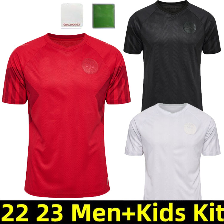 

2022 Denmark Soccer Jersey 22 23 dinamarca camisetas Eriksen HOjbjerg Yussuf Christensen Home Away third National Football Shirt MAILLOT jerseys Red White Black