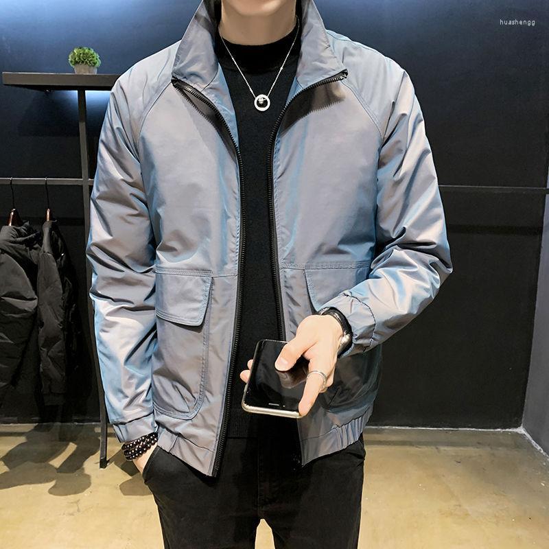 

Men's Jackets Jacket Men's Autumn 2022 Super Fashion Trend Handsome Big Pocket Listing College Couples Leisure Korean Loose Office, Blue