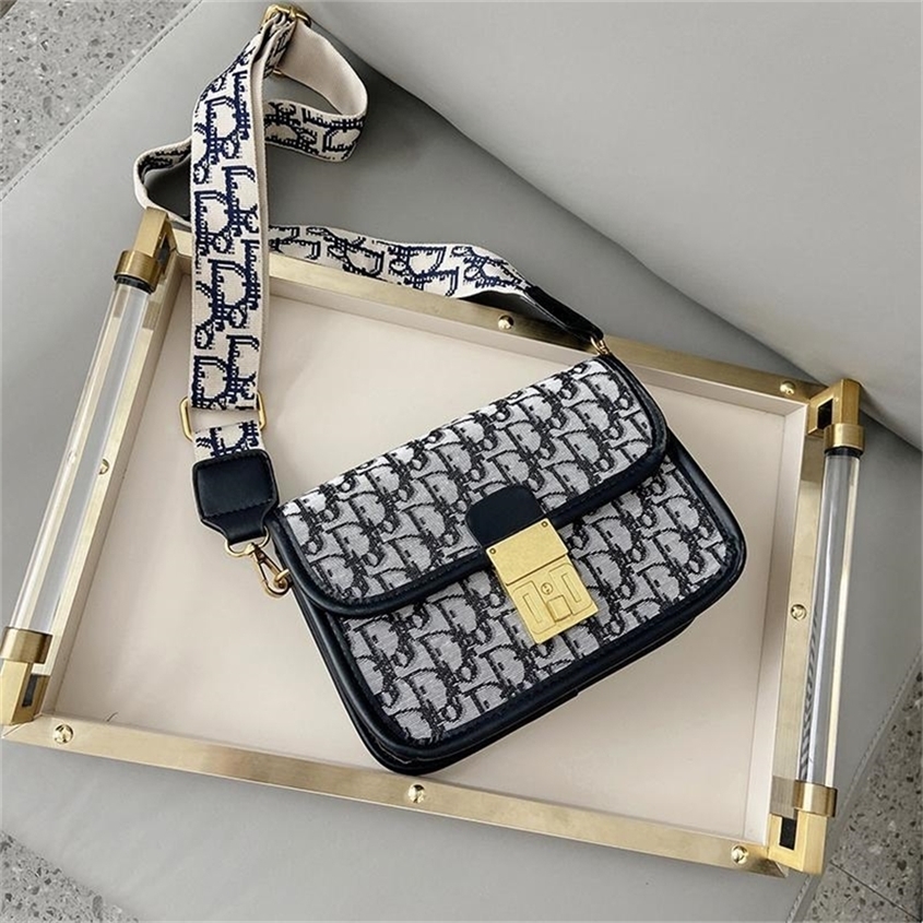

79% Off Evening Bags Online Wholesale high quality trendy bags High sense embroidered canvas women's Retro old flower wide belt Single Messenger small square, Shoulder bag 1