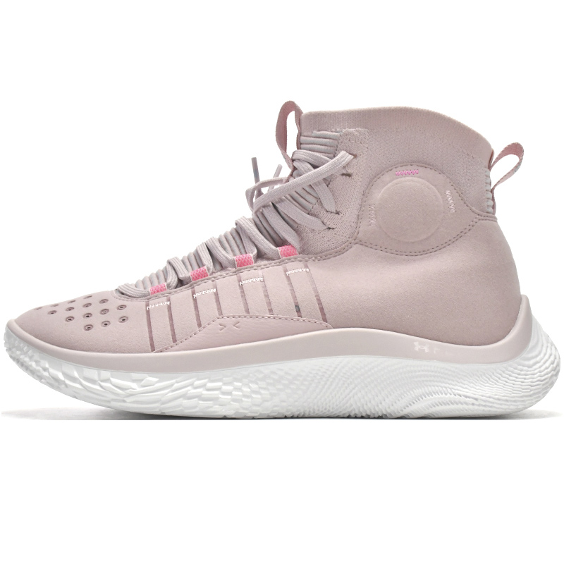 Shop Curry 4 Flotro Basketball Shoes Men Sneakers Vivid Lilac Retro Pink Jet Grey Black Red White Women Trainers Purple Collection with Box Size-image-805301655