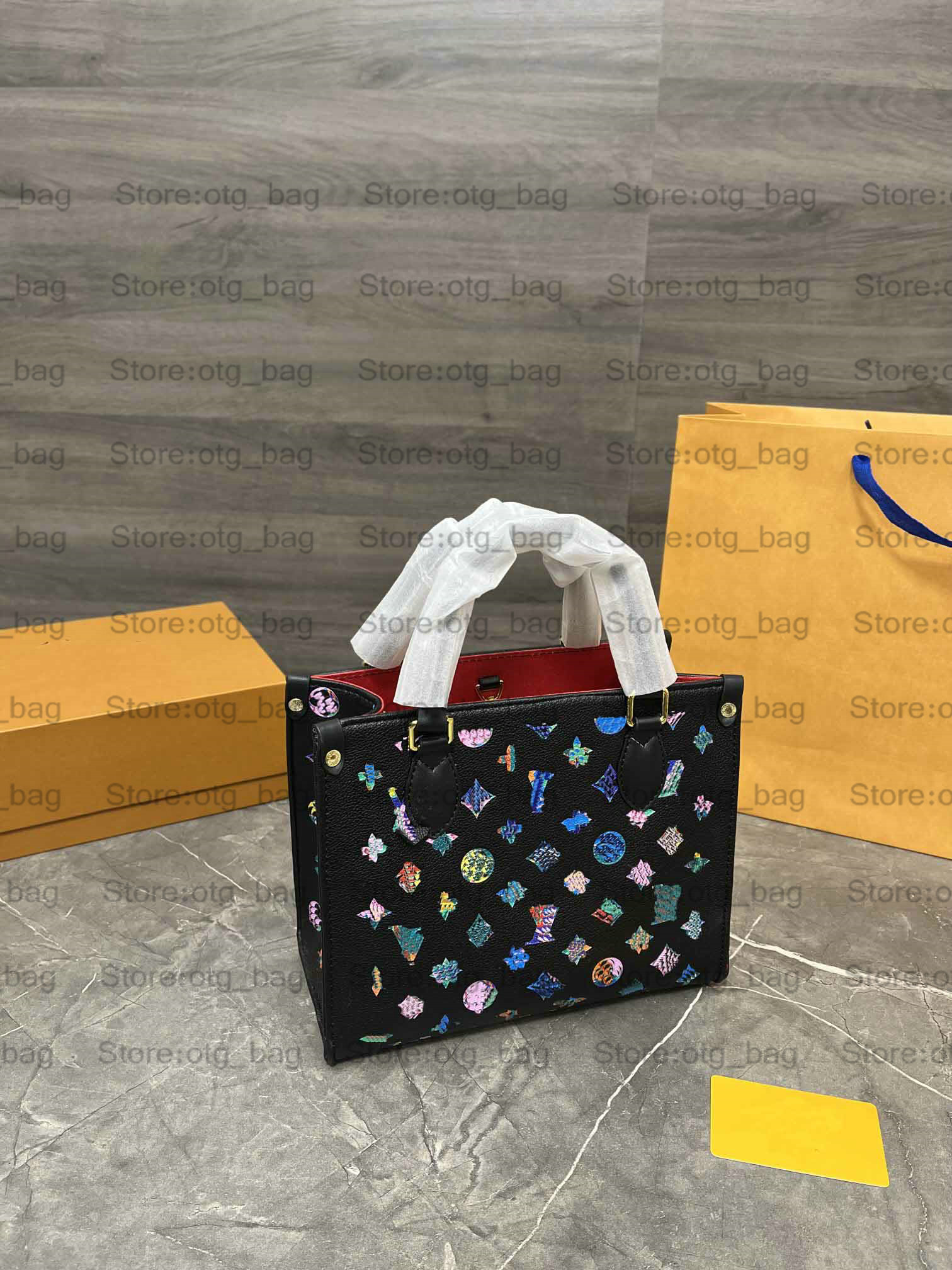 

OnTheGo 25cm Bag 22SS Autumn and Winter Garden Floral mini Totes Womens Designer Handbags Big Capacity PLady Tie Dye Shopping Bags M46076 M20510 M59856 M21233, Customize