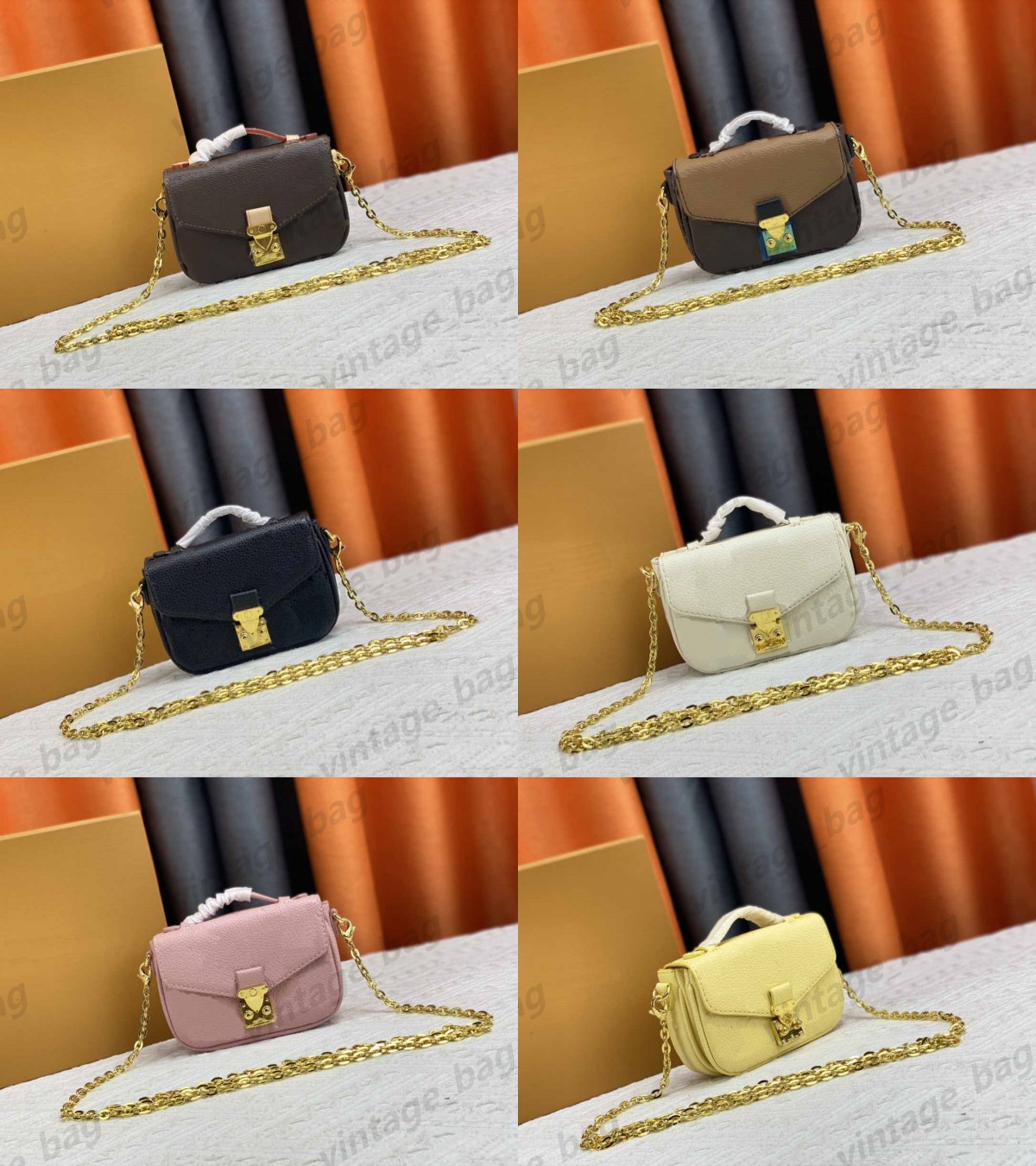 

Micro Metis Chain Shoulder Bag Mini Messenger Handbag Iconic S-lock clasp Cross Body Flap Monograms Empreinte Pochette wallets M81389 M81390 M81407 M40780