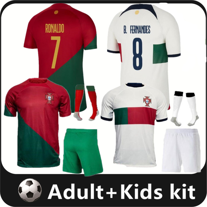 

22 23 PortuguesaS soccer jerseys Maillot Foot RONALDO JOAO FELIX RUBEN NEVES BRUNO FERNANDES DIEGO J. OTAVIO 2022 2023 PortugueseS football shirt Men Kids kit sets, 22/23 away kit