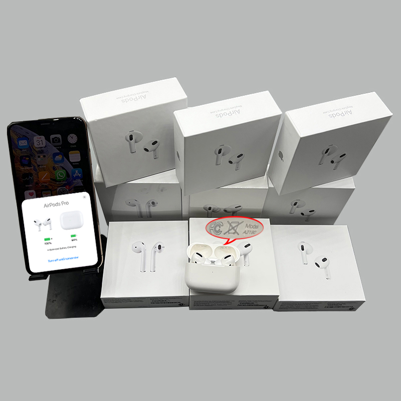 

High Quality Apple AirPods Pro 3rd generation Wirless Earphones Metal closure connector Rename GPS Wireless Charging Bluetooth Headphones with In-Ear Detection, Valid serial number