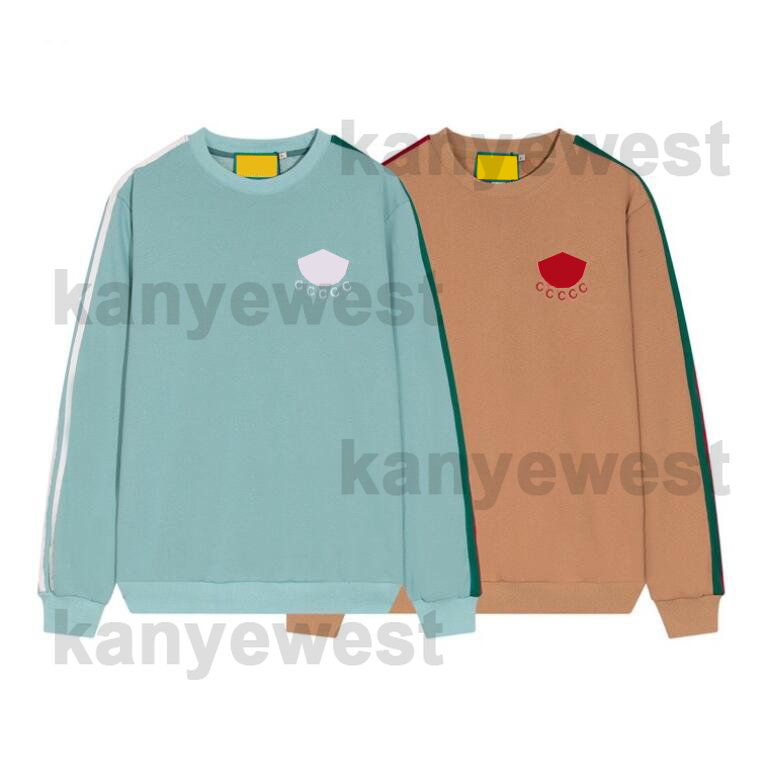 

2022 Mens designer Hoodies embroidery Letter cotton casual sleeve with stripes Sweatshirts Women casual hoody, Brown