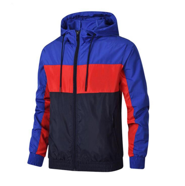 Designer Men's Jacket hooded Windbreaker Long Sleeve sportswear Mens Women Jackets Color Patchwork Zipper Hoodie Coat Brand Outdoor Jogging Fit