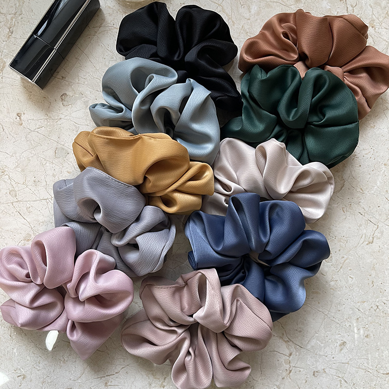 

Hair Accessories 100% Pure Mulberry Silk Hair Ties Satin Scrunchies Women Elastic Rubber Girls Solid Ponytail Holder Rope Set 20pcs 2065 E3