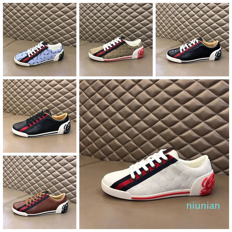 

Fashion Canvas Shoes Casual Leather Shoe Sneakers Retro Low Top Printed Qualitty Mesh Slip-On Fashion Mixed Breathable Luxurys Designers Men Size 38-45, Color 3