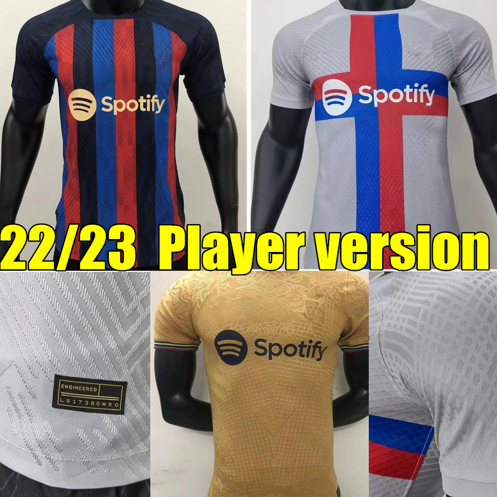 

22 23 ANSU FATI Player version soccer jersey Camisetas de football home away 3rd MEMPHIS BARCElONA PEDRI BARCA 2022 2023 F. DE JONG DEST shirts sets third