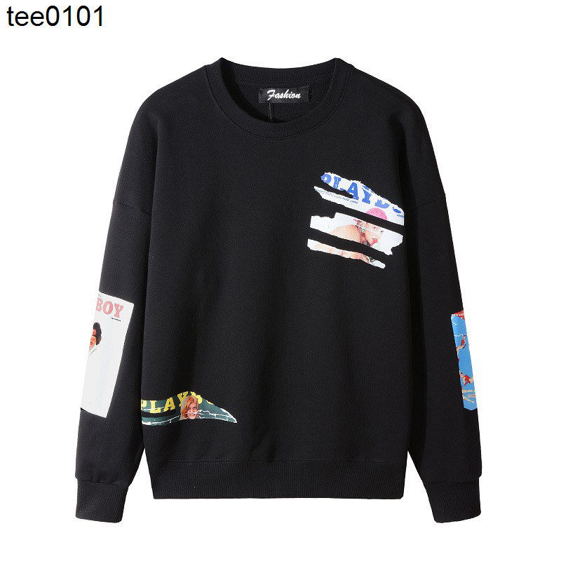 

Boys and girls amirs Hoodies Sweatshirts The new high street trendy round neck hoodless shirt print Pullover loose round neck sweater, Black