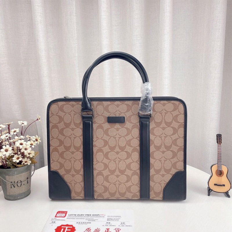 

Versatile stylish computer bag Classic versatile cowhide briefcase Super practical tote 2022, Khaki