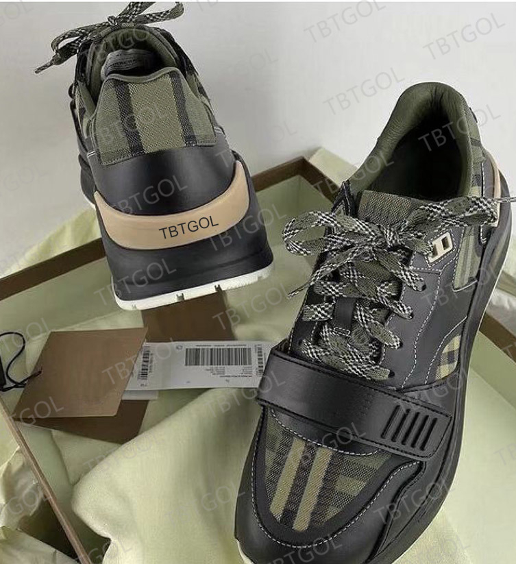 

TBTGOL designer Trainers Sneakers Vintage Mens Women Top Suede Leather Plaid Sneakers Front Buckle Casual Sneakers NO281, Socks