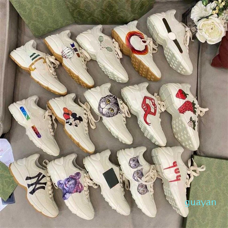 

Sandals Designer shoes leather Sneakers Beige Men Ladies Shoe Sneakes, Color 18