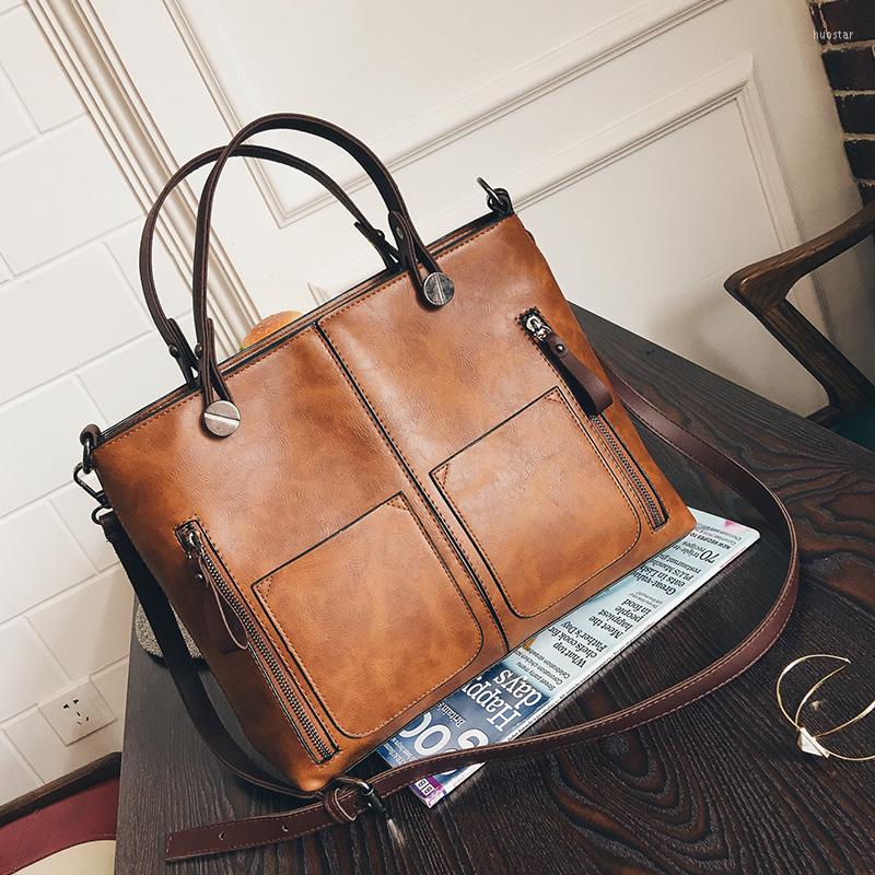 

Evening Bags Handbags Women Designer Double Pocket Vintage Handbag Casual Messenger Bag Large Capacity Shoulder, Black