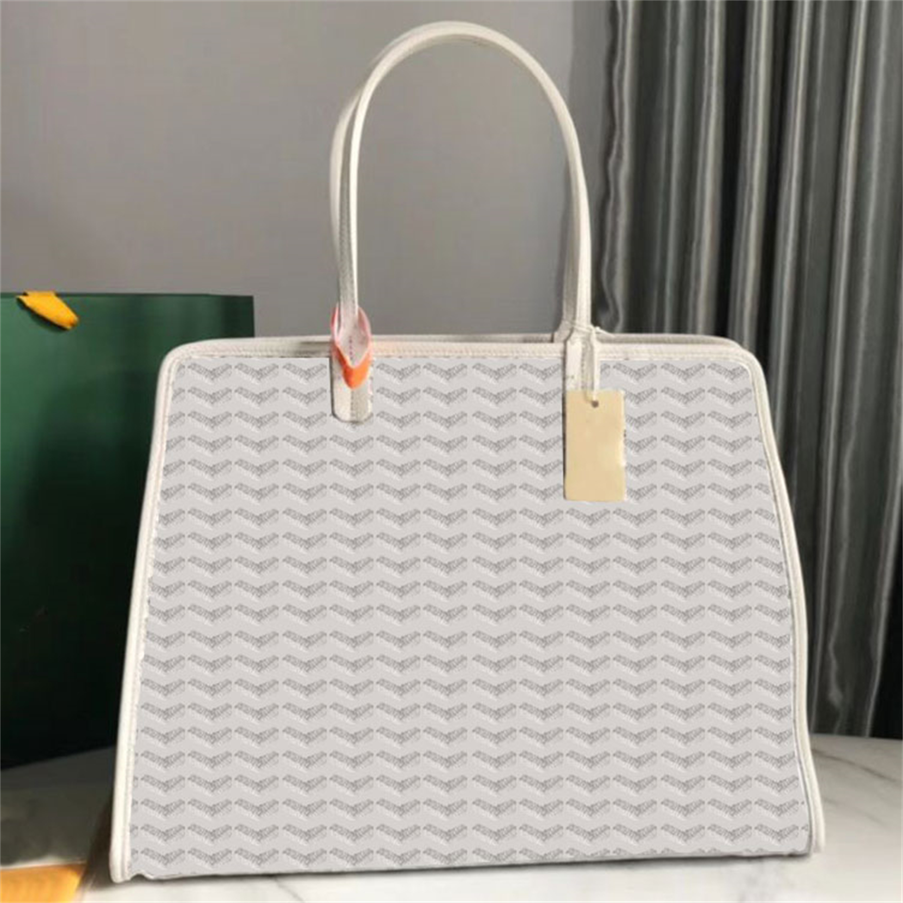 

Hardy PM bag zip closure Decize Taurillon Leather Linen Cotton Inner Side removable inner pouch canvas designer goya totes bags shoulder handbags women handles, Dust bag