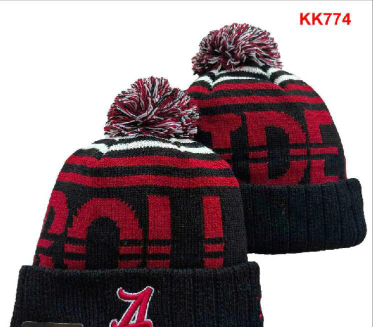 

Alabama Crimson Tide Beanie Cap Wool Warm Sport Knit Hat Striped Sideline USA College Cuffed Pom Hats Men Women Bonnet Beanies Skull Caps