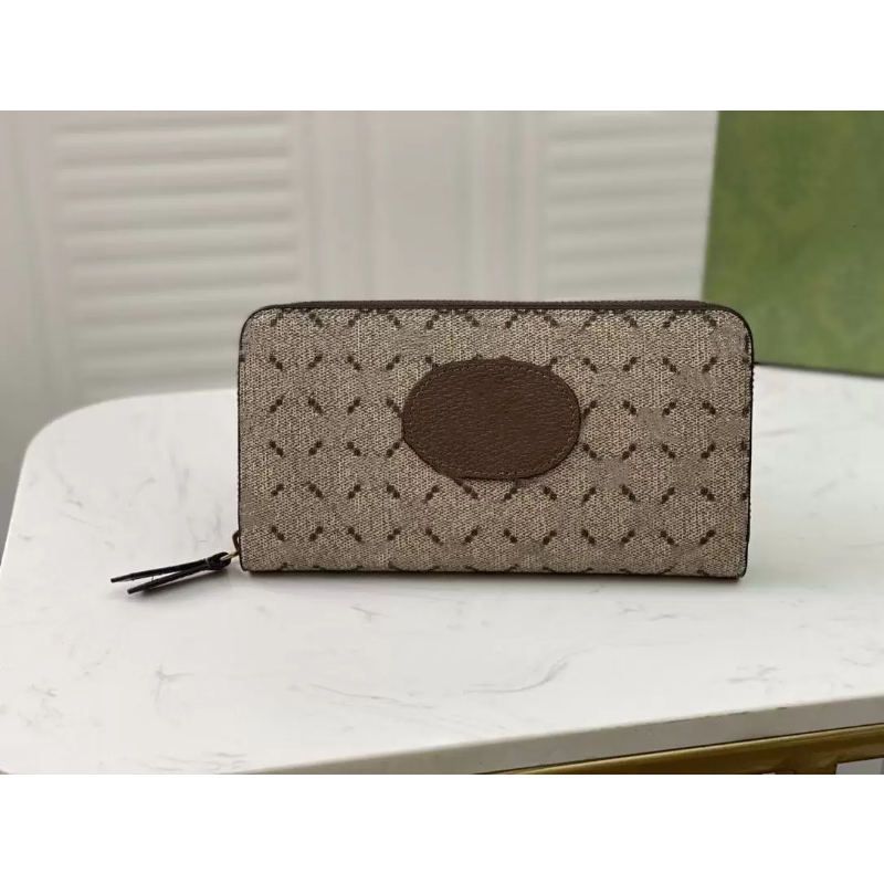 

Neo Vintage Zip Around Wallet 473953 Lady Leather Credit Card Holder Woman Fashion Passport Holders With Tiger Skull, Brown