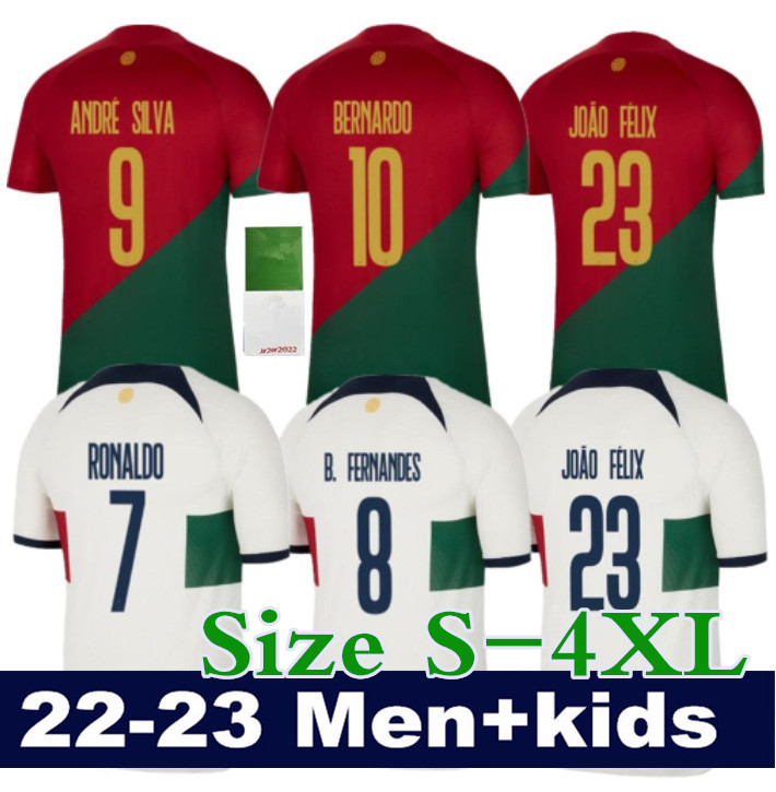 

2022 Portuguese soccer jersey Bruno DIOGO J. DANILO Portuguesa J. OTAVIO RONALDO Joao Felix Football shirt BERNARDO Portugieser Men Kids Kit uniform sets S-4XL