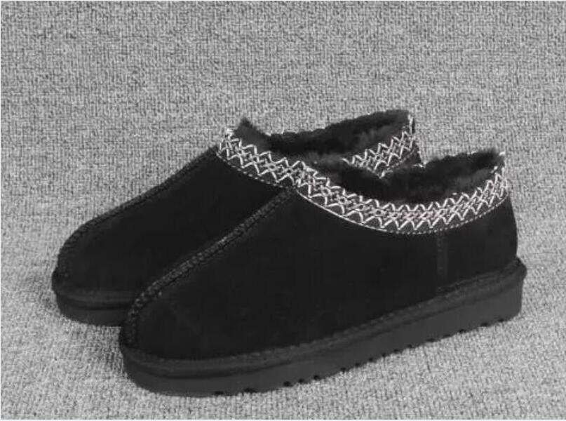

women man Classic winter SLIPPER boots Ankle snow Boots winter slippers WGG MAN TASMAN shoes Size 34-43, Black