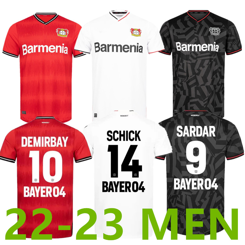 

2022 2023 Bayer 04 Leverkusen Soccer Jerseys 22-23 PAULINHO TAPSOBA SCHICK DIABY CH. ARANGUIZ WIRTZ FRIMPONG ADLI HINCAPIE Football Uniforms Men Shirts, Third