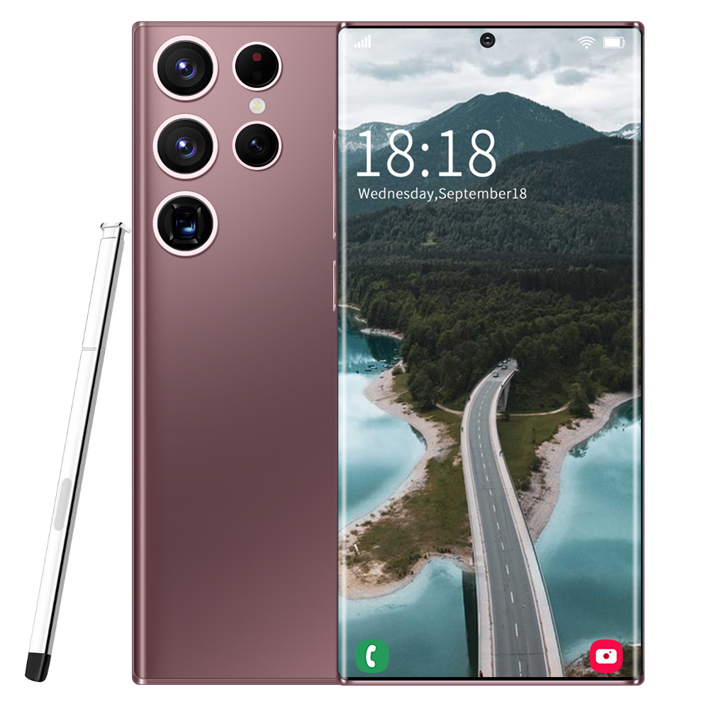 

S22 Ultra cell phones smartphone Show 7.2inch 4G 5G network 8GB RAM 256 ROM 10 core 6800MA Camera 48MP 108MP face id android mobile phone Dual SIM Dual Standby, Black