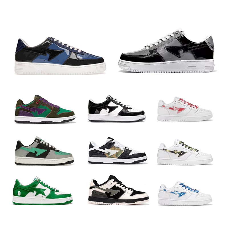 

Bapesta Sta casual shoe trainers shoes white green red Black camouflage Nigo Bathing Apes Men Women Sneaker, 13