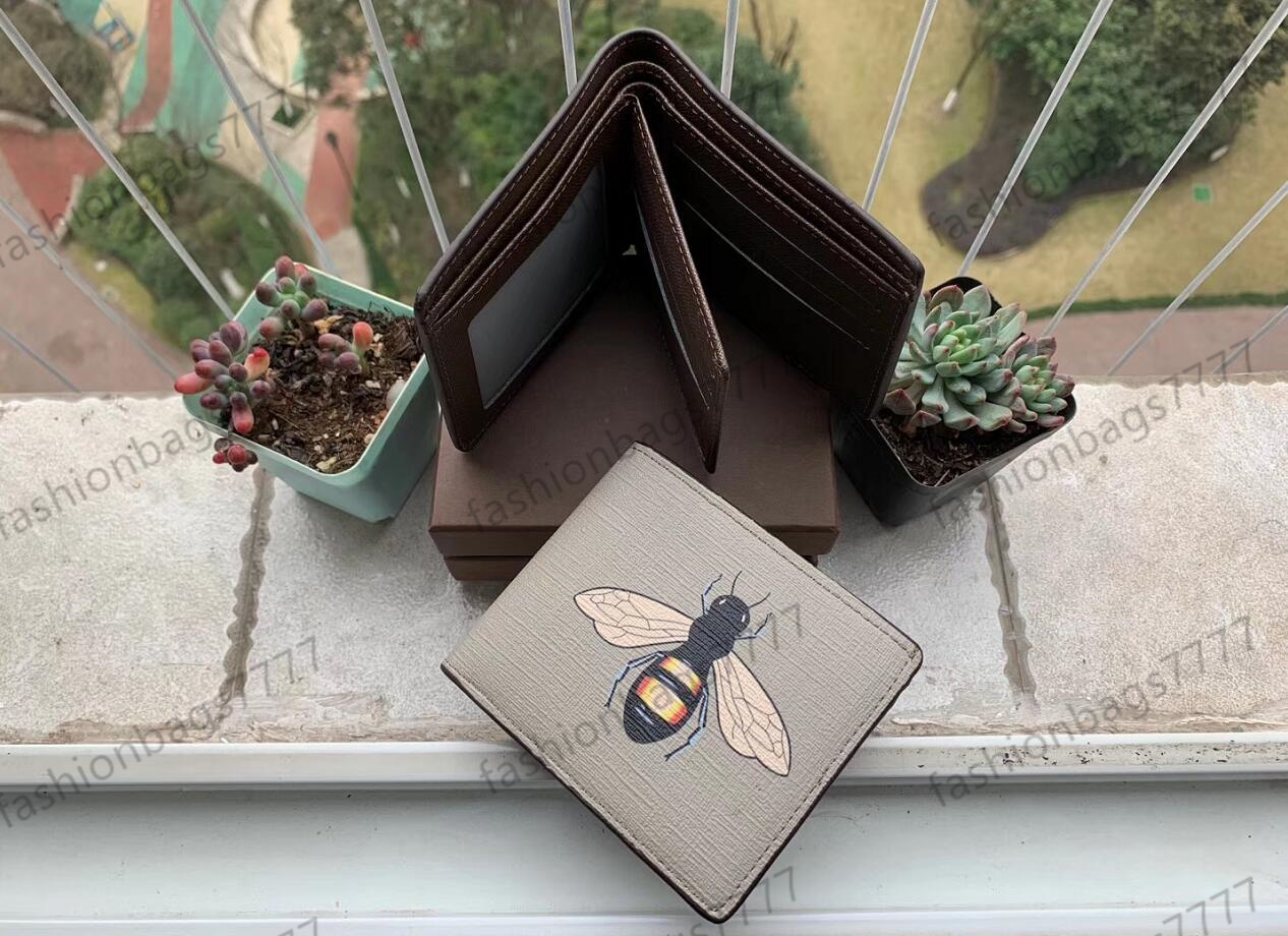 

fashion mens wallets luxury designer wallet GGity leather short folding wallet Animal pattern wallets classical purse card holder for men, Brown snake