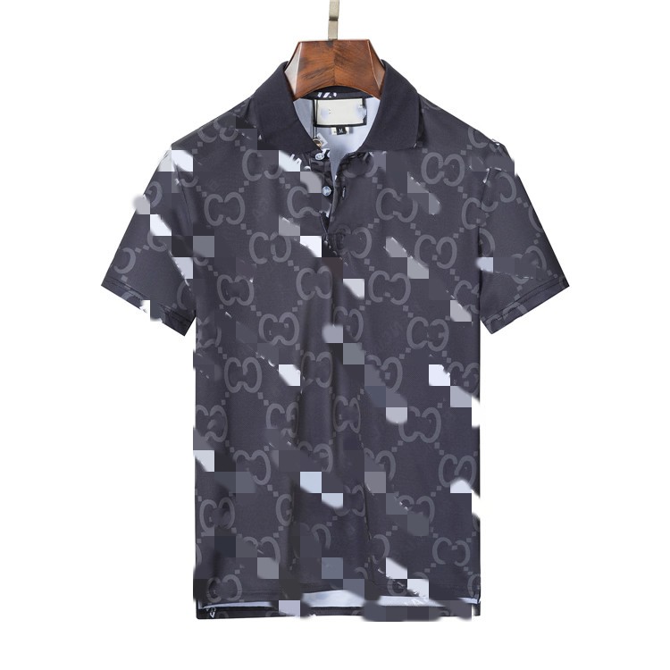 

Designer High End Summer Polo Shirts Men's Sports Golf Shirts Quick Dry Breathable Poloo Shirtss Polyester/Spandex Short Sleeve Tops, Gold