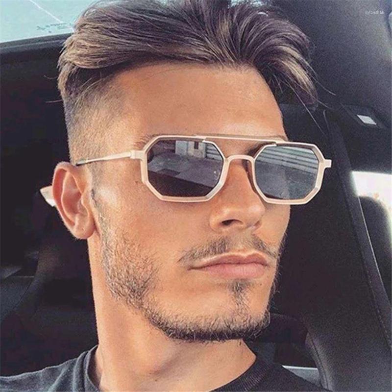 

Sunglasses Vintage Eyewear Retro Small Shades Polygon Sun Glasses Metal Frame