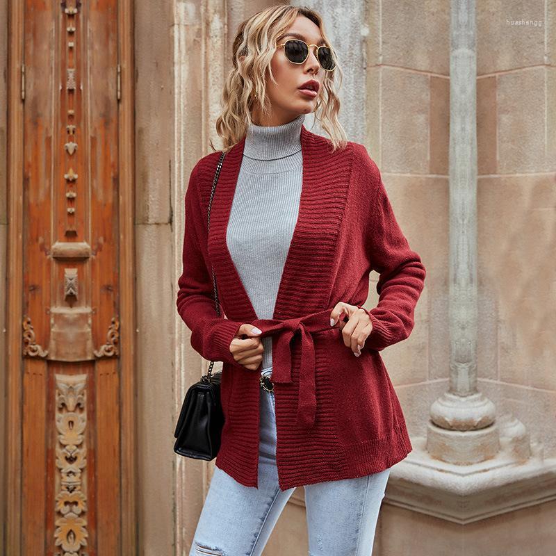 

Women' Knits Fashion Korean Lace Cardigan Sweater For Women Red Slim Long Sleeve Female Top Knitted Fall 2022 Clothing Women' & Tees, Burgundy