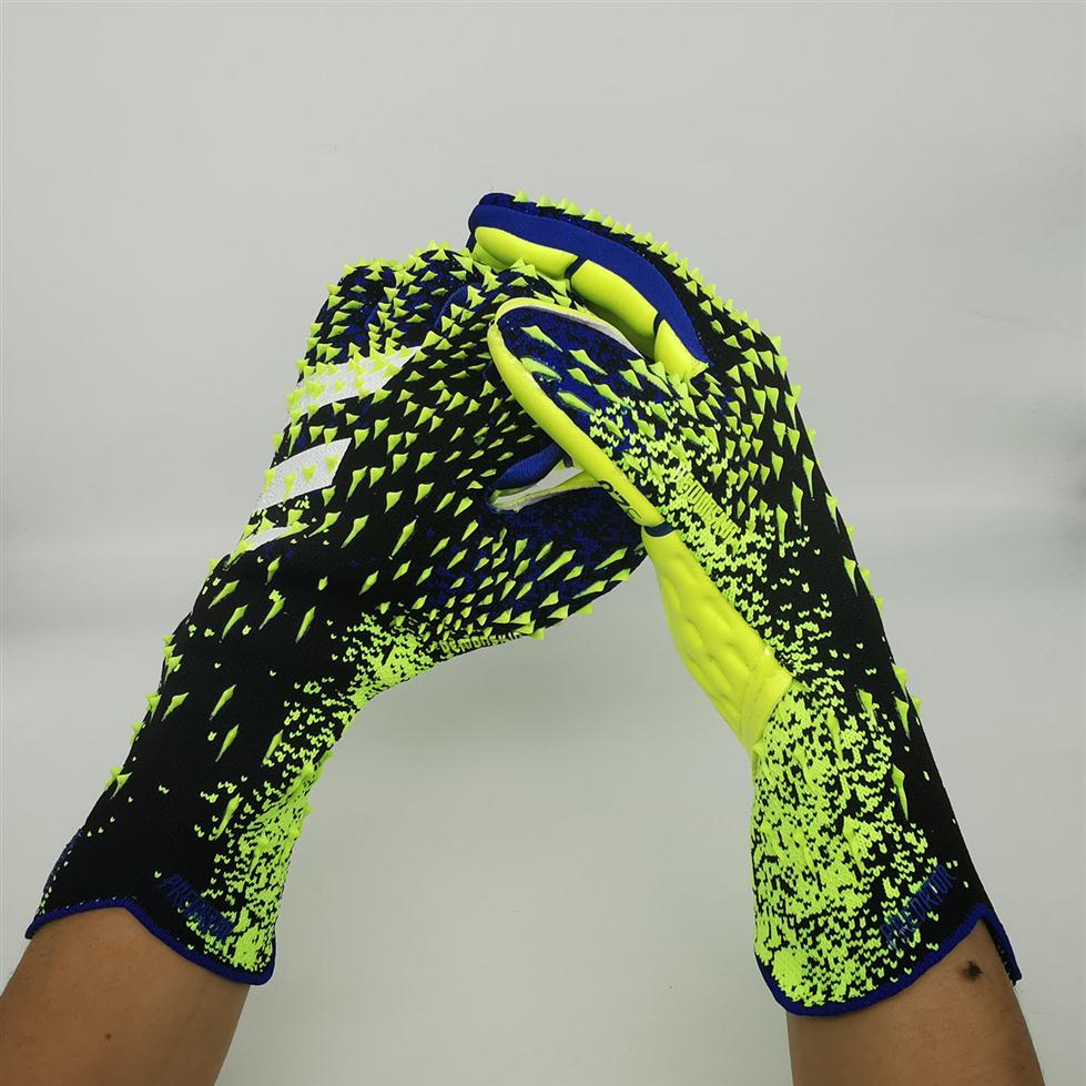 

New Goalkeeper Gloves Finger Protection Professional Men Football Gloves Adults Kids Thicker Goalie Soccer glove278F, Gold
