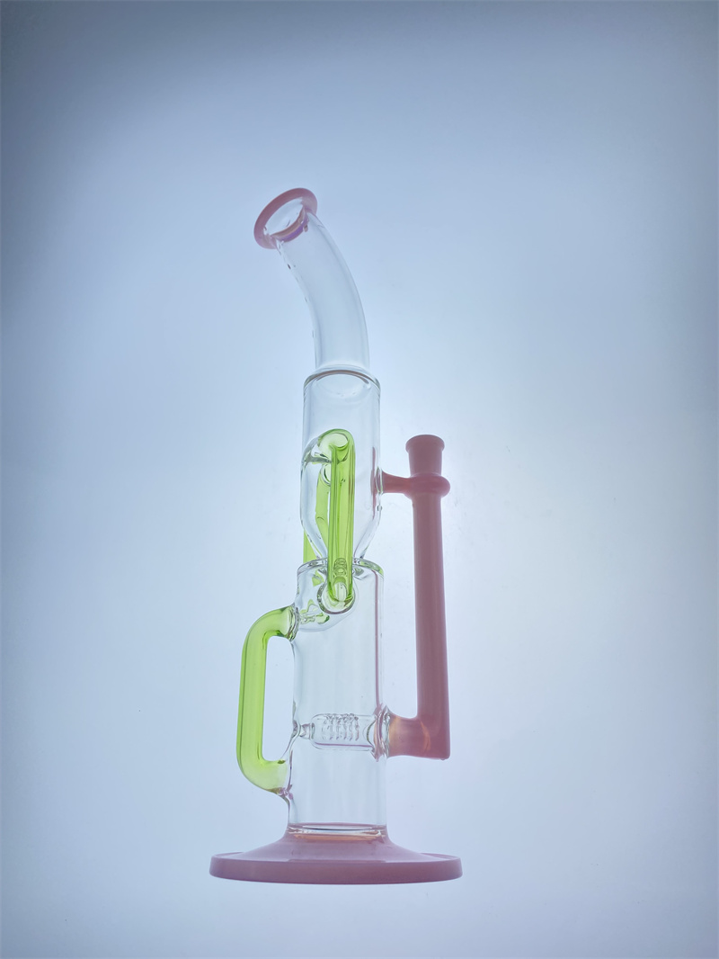 

Smoking Pipes recycle style green and milk pink clean high quantity 14mm joint