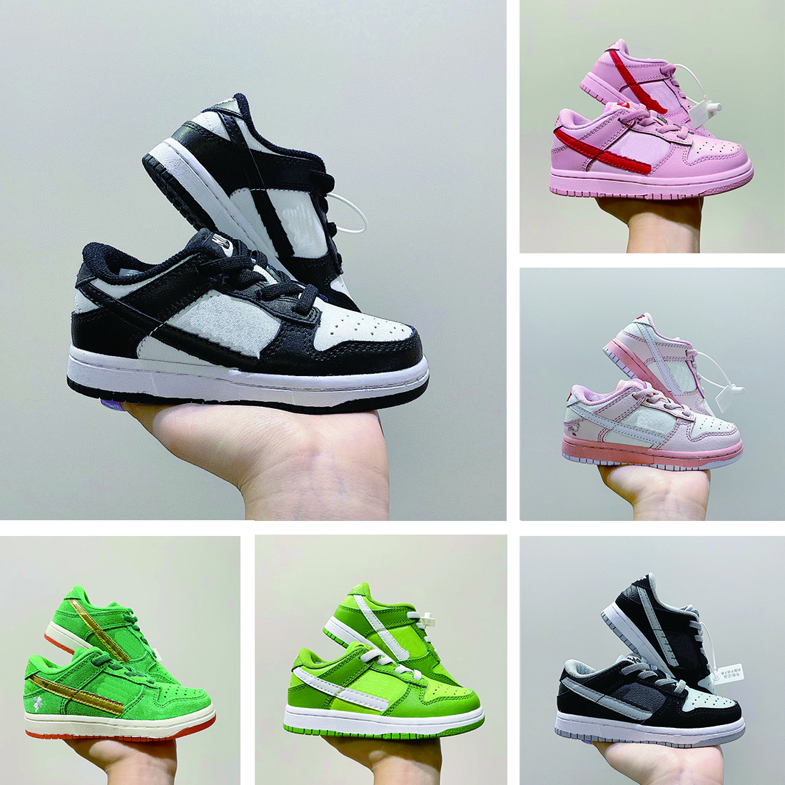 

Kids Running Shoes Panda low Triple Pink Foam St Patricks Day Michigan Hot Curry Medium Curry Laser Oranger Toddler Shoe dunks Childrens Sneaker for Boys Girls, Box