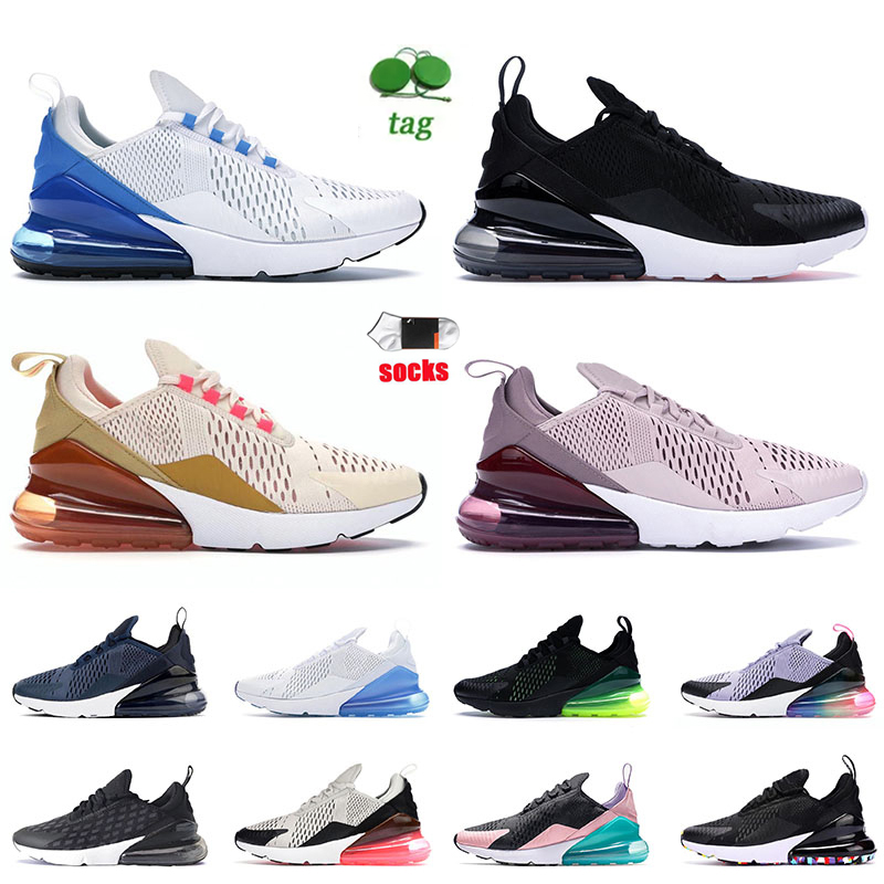 

Designer 270 React Running Shoes Sneakers For Mens Women 270s Sneakers With Socks Triple Black White Be True Barely Rose Hot Punch Light Bone Trainers 36-45, B31 liquid metal black 40-45