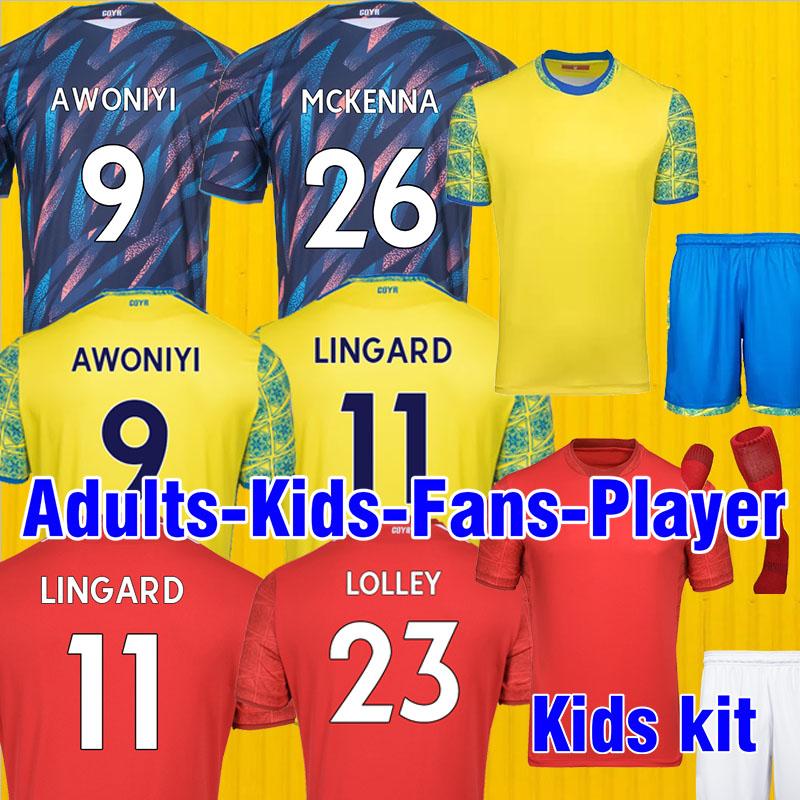 

23 Nottingham LINGARD Forest Third Soccer Jerseys Johnson SURRIDGE GRABBAN Awoniyi McKENNA MIGHTEN KROVINOVIC Zinckernagel DAVIS Football Shirts men kids, 22 23 home kids