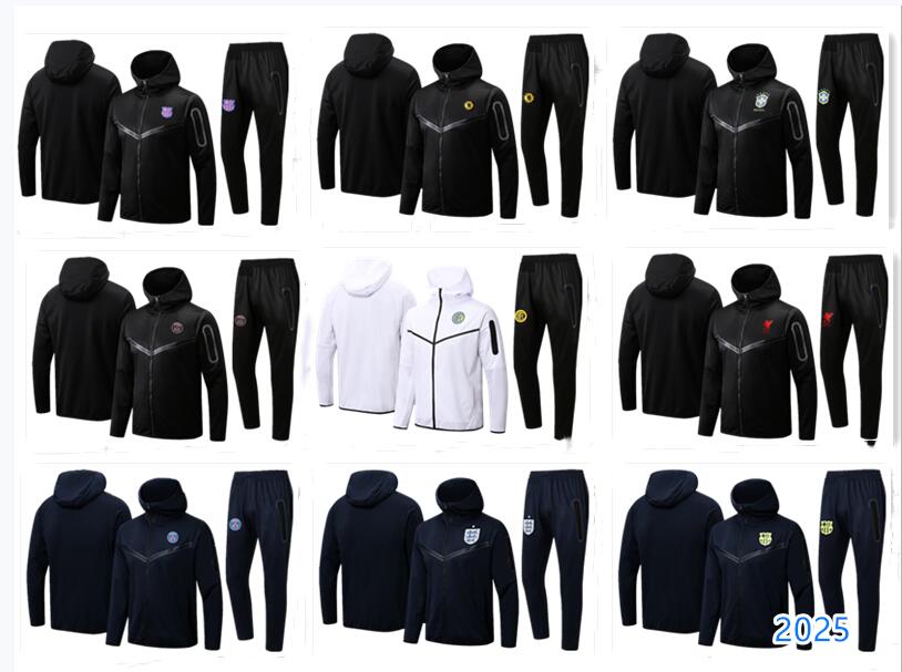 

2022 2023 Kids Soccer Tracksuit Psgs Mbappe Jacket Futbol Men Long Sleeves Survetement Sets Hommes Sportswear Adult Training Suits Football, 13
