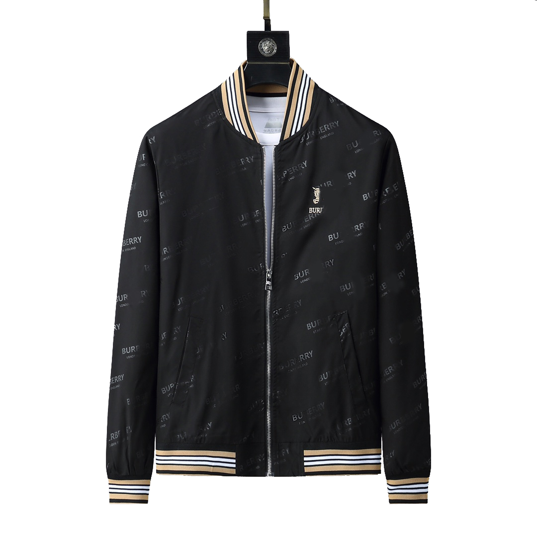 

Men's jacket brand plaid lettered Mosaic fashion casual windproof waterproof street hip hop windbreaker style variety 3XL 2XLHY