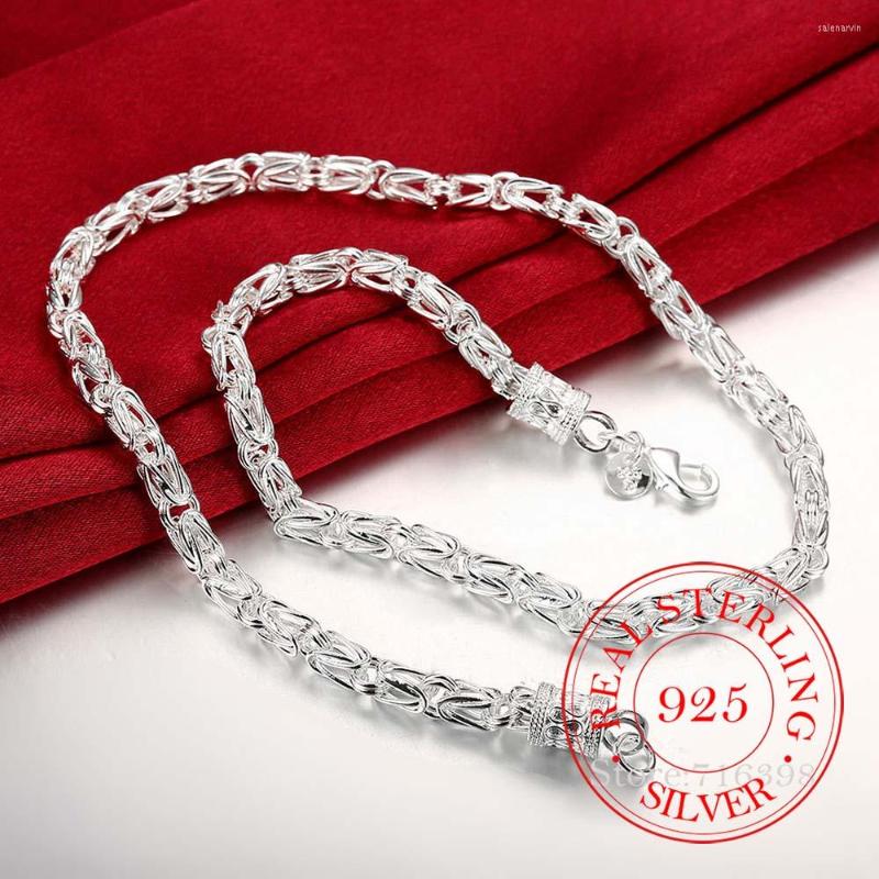 

Chains Real 925 Sterling Silver 5mm 20 Inch Chain Necklace For Men Women Charm Wedding Engagement Party Fine Jewelry Drop
