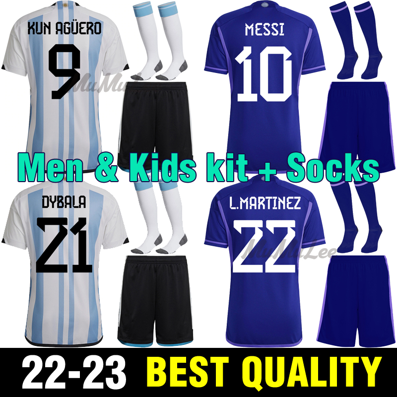 

2022 2023 Argentina Soccer Jersey DI MARIA Football Shirt 22 23 DYBALA LO CELSO MARADONA Men Kids kit home away uniforms