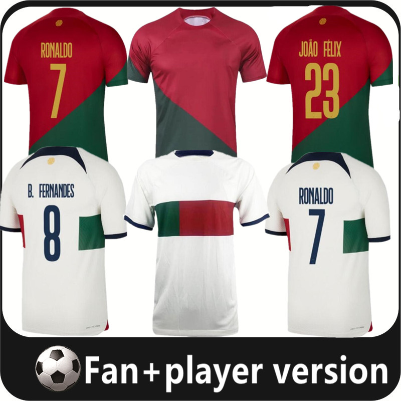 

22 23 Portuguesa JOAO FELIX soccer jerseys RUBEN NEVES BERNARDO BRUNO RONALDOs FERNANDES Portugieser 2022 Portuguese football shirt Men Player version S-XXXL 4XL, 2022 away