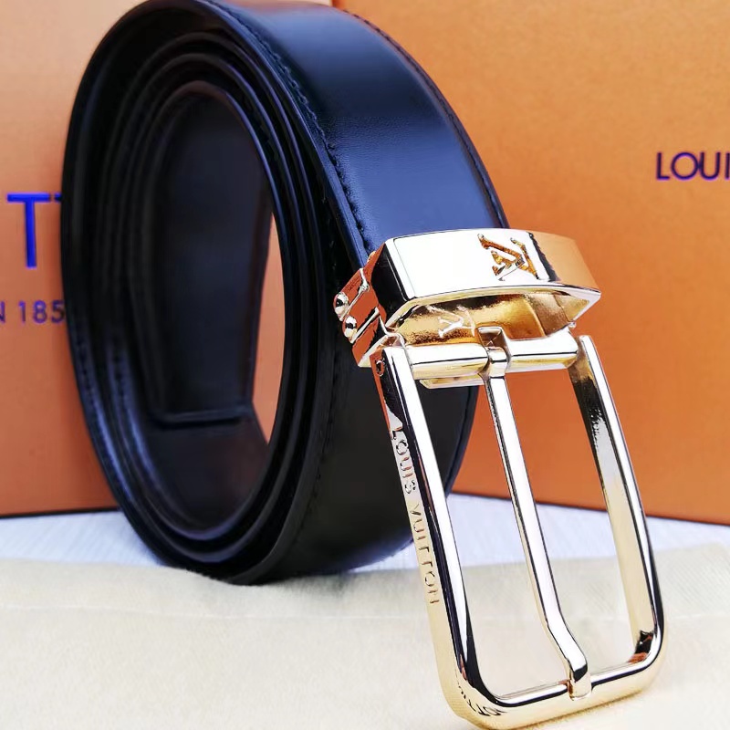 Louis vuitton ceinture hommes et femmes vachette all-match haut de gamme jeans costume pantalon mode décorative all-match ceinture