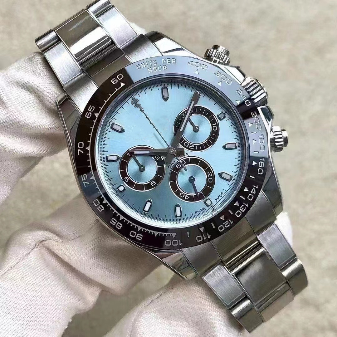 

BT factory watch diameter 40mm thick 12.2mm 4130 movement high penetration sapphire glass three seamless stitching head full table 904 fine steel sub-material, As shown