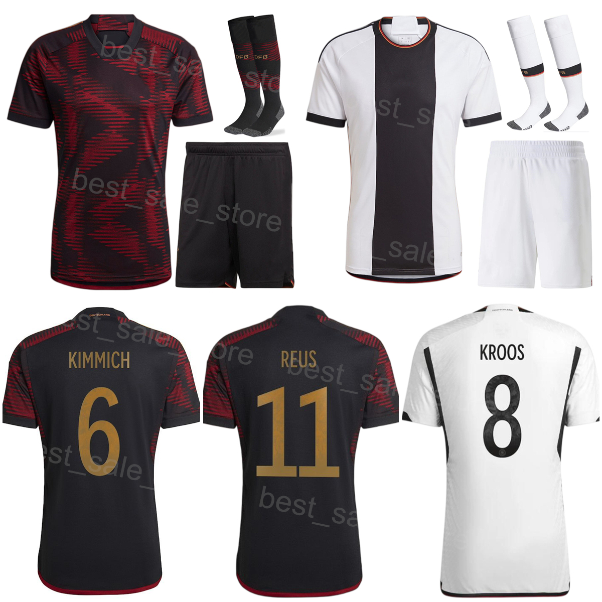 

Man Youth Soccer 10 Serge Gnabry Jerseys National Team 1 Manuel Neuer 20 GOSENS 8 Toni Kroos 18 Leon Goretzka 6 Joshua Kimmich Football Shirt Kits Qatar World Cup DeGuo, Men with patch