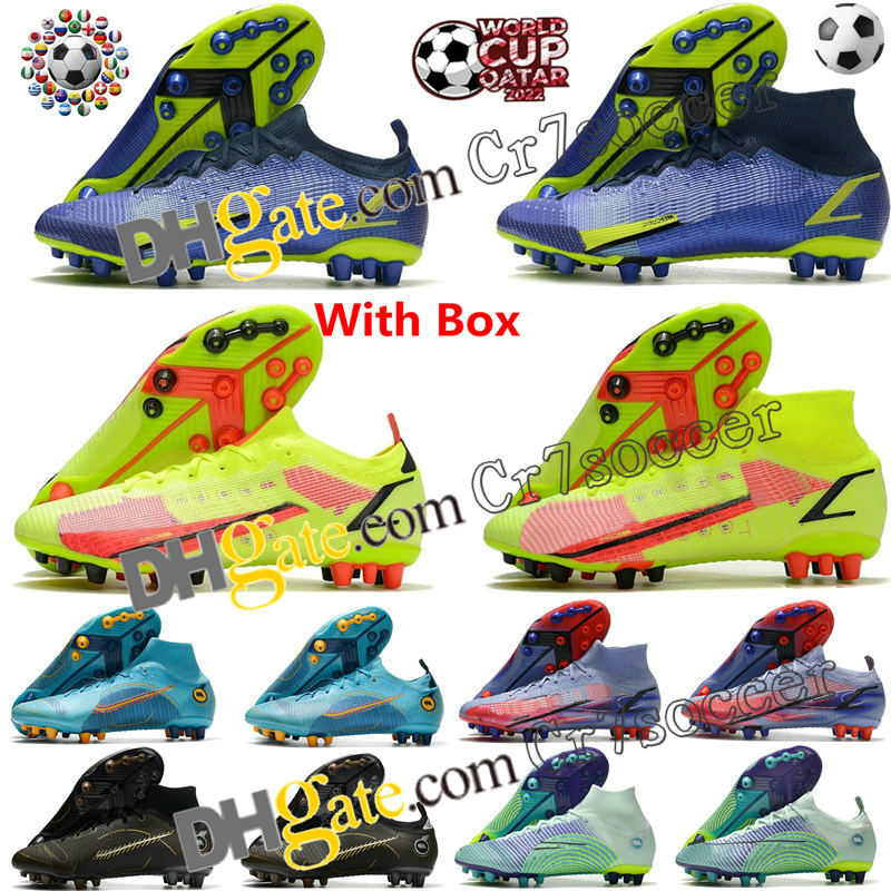 

Elite AG Mercurial Vapores 14 Football Shoes Soccer Boots Cleated Boot ynamic Turquoise Lime Glow Black Photo Blue Volt Bright Crimson 2022 World Cup Sneakers, No. 009