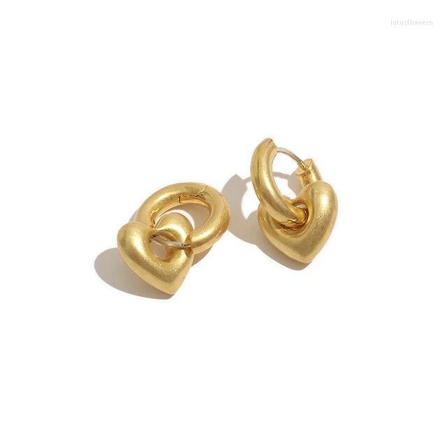 

Hoop Earrings Geometric Fashion Women Jewelry Chunky Circle Heart Charm Earring