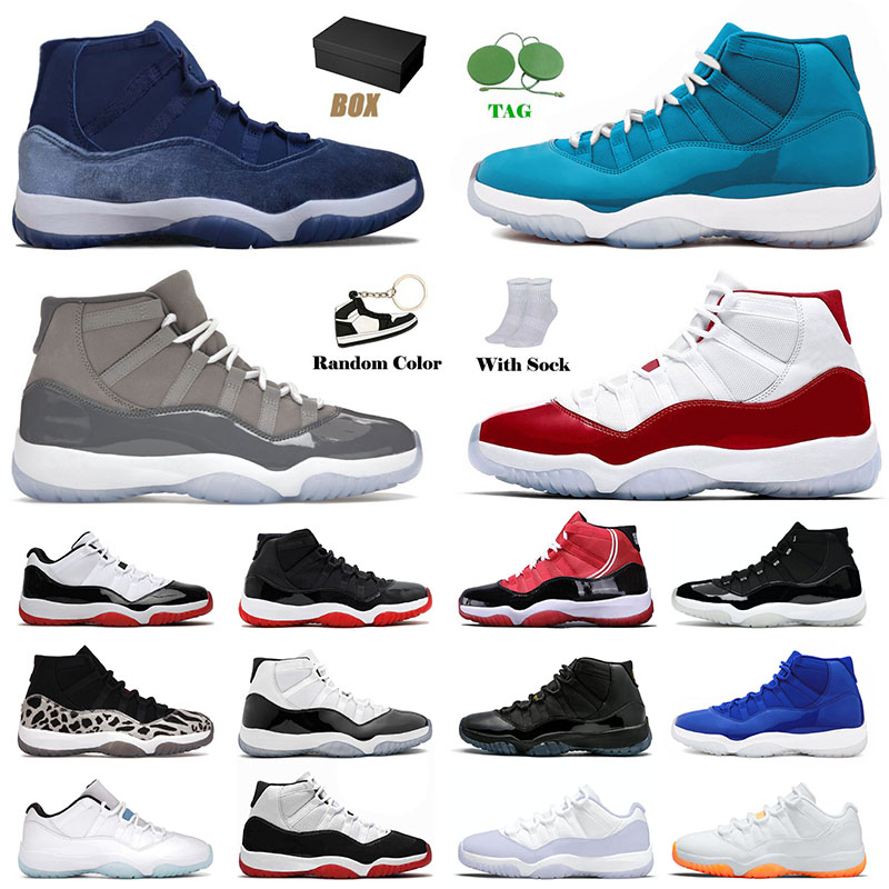 

With Box Basketball Shoes Jumpman 11 11s XI Men Women Miamis Dolphins High Midnight Navy Cool Grey Cherry Low Legend Blue Concord Bred Sneakers Trainers Big Size 13, B citrus 36-47