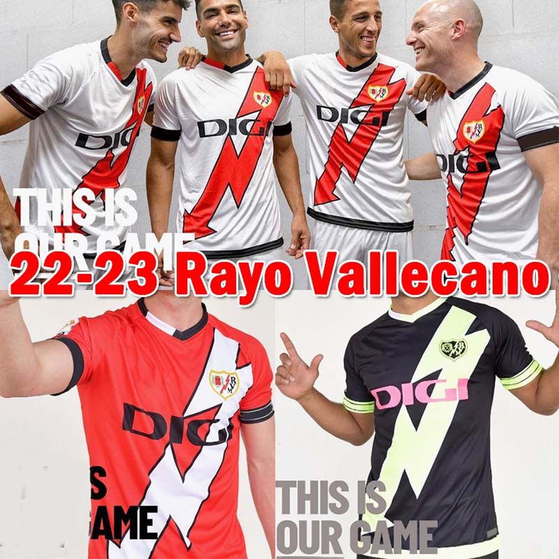 

22/23 Rayo Vallecano soccer jersey FALCAO camisetas chandal de futbol 2022 2023 CATENA SANTI C.V. Antonin Andres CATENA ISI Alvaro Home Away Third Football Shirts, Balikanuo 22-23 home