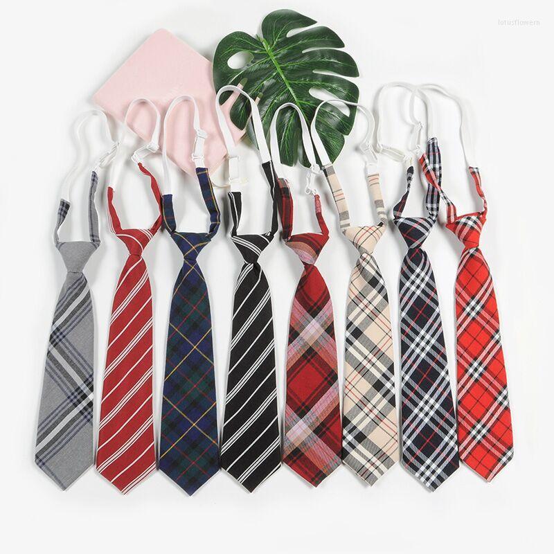 

Bow Ties Cotton Small Necktie Business Attire Japanese Male And Female Students Lazy Free Short JK Uniform Accessories School Women Tie