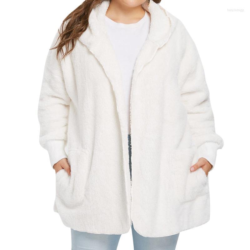 

Women's Wool Women's & Blends Warm Casual Coat Out Fashion Plus Long Lady Solid Blouse Size Sleeve Women Wear, Black